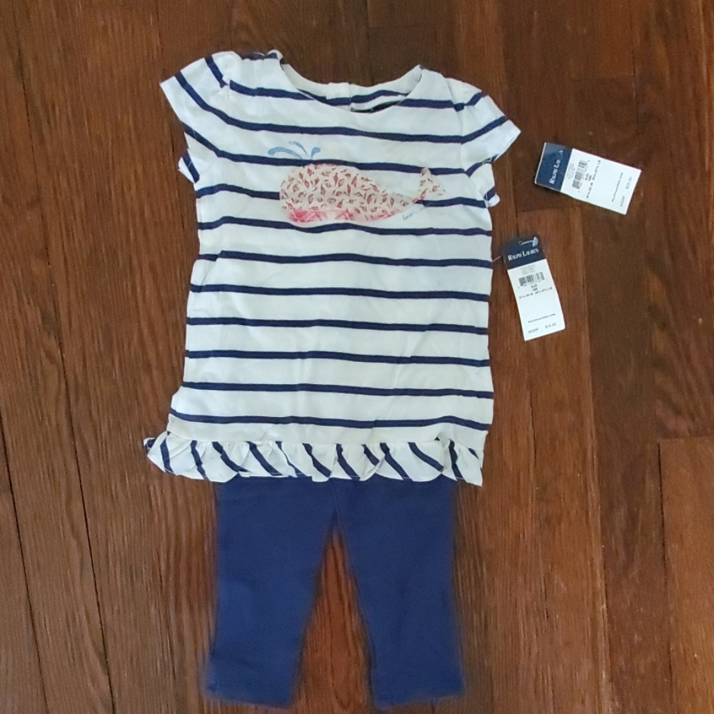 NWT Girls 18 month Ralph Lauren whale outfit